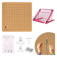 Lace Plate and Metal Adjustable Bracket with -Pin Clip Lacemaking Supplies Tool for Braided Cord Bracelets S