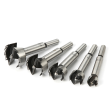 5PCS 15-35mm Forstner Woodworking Tools Hole Saw Hinge Boring Drill Bits Round Shank Steel Cutter for Wood Plastic