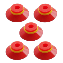 Industrial Flat Vacuum Suction Cup F Series Single-Layer Silicone Robotic Arm Accessory with Ribs,Pack of 5 Pcs F25