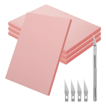 4 Pieces Rubber Carving Blocks, 8 X 12 Linoleum Blocks for Printing, Stamp Kit, Carving, DIY