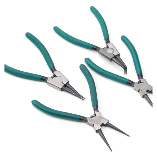 4pcs Snap Ring Pliers Set, 7inch with Straight/Bent Jaw, Heavy Duty Precision Spring Loaded 1