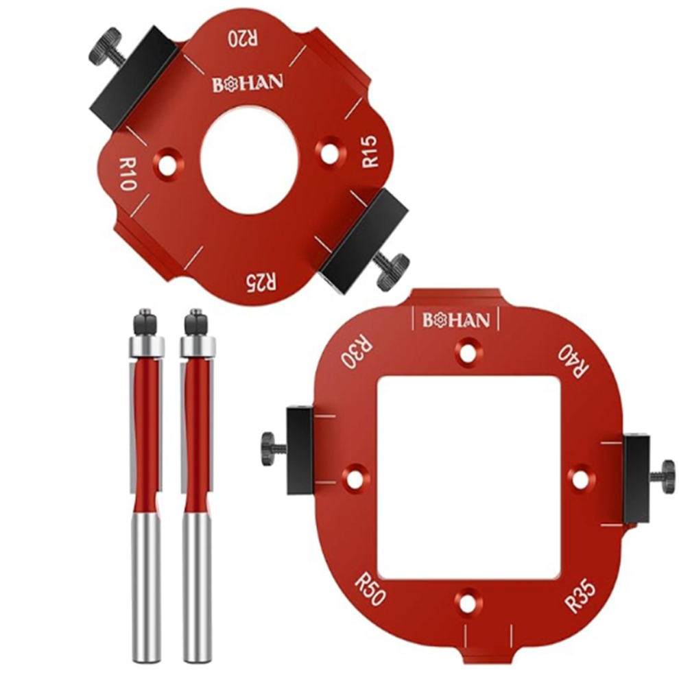 Corner Radius Milling Templates Aluminium Alloy Jig Router R10 R15 R20 R25 Stencils 4853961826921