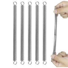 6Pcs Extension Springs 3/8Inx6-1/2In,0.047In Spring Steel Double Hooks for Mechanical Repair Industrial Garage Door DIY