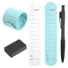 Wearable Notepad, Silicone Memo Wristband with Ruler, Nurse Reminder Erasable Wrist Notepad Pen and Eraser B