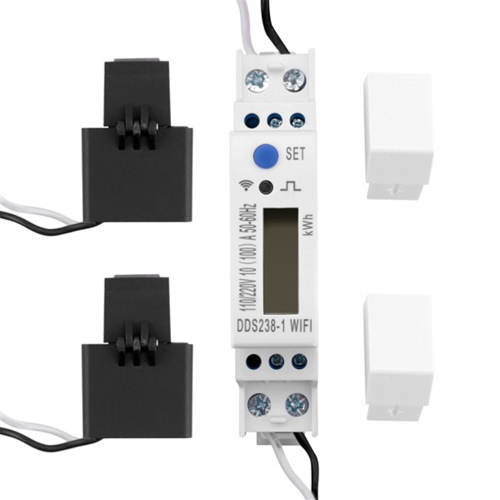 2 Phase 3 Wires 110V+110V 100A Din Rail 18Mm Tuya Wifi Smart Energy Meter Power Consumption Monitor Kwh Wattmeter 4851045564493