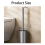 Bathroom Toilet Brush Holder Cleaning Tools Wall Mounted No Drill Vertical Accessories 6