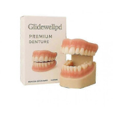 Premium Silicone Denture for Glidewellpd Smileasego Full Mouth Dentures Replacement Comfort Fit Adjustable Dental Appliance -YT4