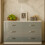 Harmin Grey High Gloss 6 Drawer Storage Cabinet with Matt White Frame 1