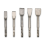 5PCS Hammer Pick Scraping Chisel Set Wall Slotting Masonry Concrete Drill Bit Tile Flat Point Chisels Square Handle 2
