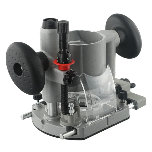 Adjustable Trimming Machine with Plunge Router Base,Double Handle,Heavy-Duty Milling Power Tool for Precision Woodworkin