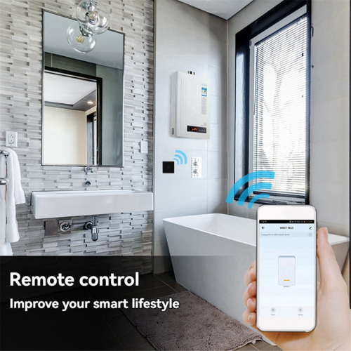 WiFi Boiler Switch/Water Heater Controller 20A Tuya Smart APP Remote Control Home Voice Glass Panel EU Plug Black 2