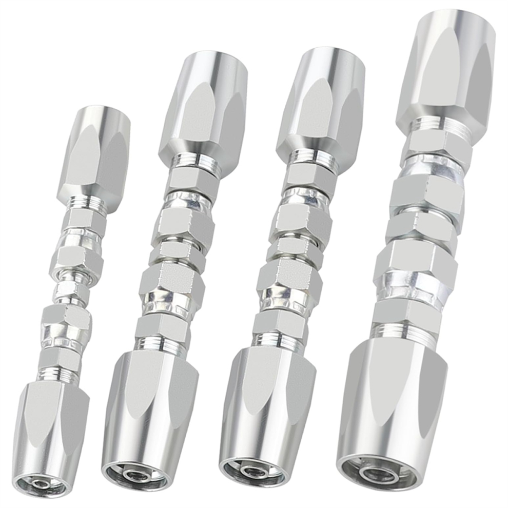 4Pcs Hydraulic Fittings, Reusable Hose Repair Fittings Kit, 1/2Inch 3/8Inch 1/4Inch 4851045569689