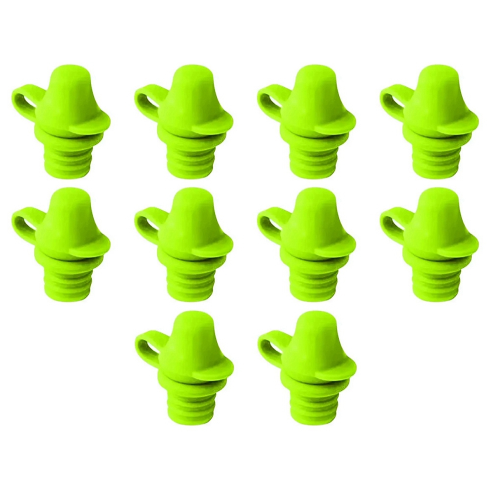 10Pcs Portable No Spill Silicone Bottle Topper Spout Adapter With Water Leak Proof Green Saudism