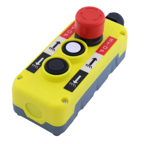 Electric Crane Remote Control Push Button Emergency Stop Switch Rainproof UP Down Hoist Wear-Resistant 1