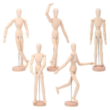 5Pack Art Figure Model-12Inch Wooden Mannequin,Flexible Drawing Mannequin for Sketching,Painting & Posable Design