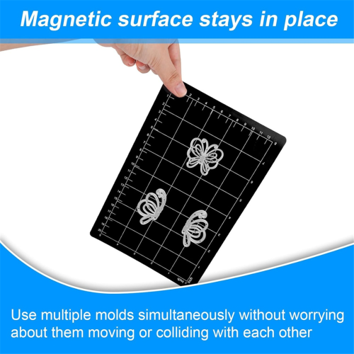 2 Pieces Die Cutting Mats, 9 x 6 Inch Grid Magnetic Mat Spacers for Machine 2