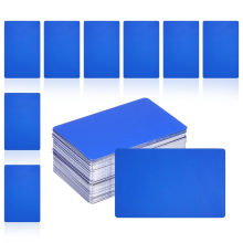 200Pcs Metal Business Card Blanks,1/64 INCH Thick 3.4x2 inch Aluminum Laser-Engraving Materials Cards Dark Blue