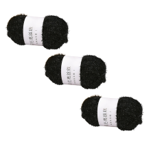 Glass yarn DIY hand-woven doll gold Braided bright Black