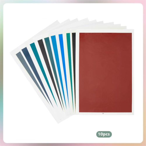 10 Sheets of Engraved Colored Paper with Friction Plate 0.3 mm Thick ...