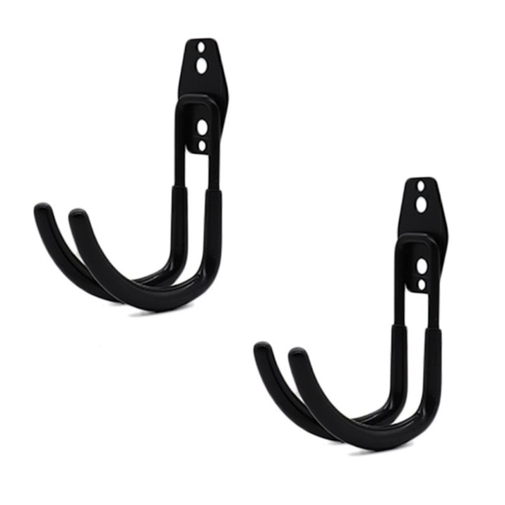2 Wall-Mounted Composite Pulley With Bow Frames Storage And Display Equipment Metal Hooks Black 4851045573303