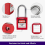 Lockout Tagout Kit, Electrical 4 Keyed Different LotoSafety Padlocks, Hasps, Plug Lockout, Clamp 4