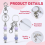 24pcs Beaded Keychains,DIY Blank Keychain Making Kit for Pendants DIY Handmade Gifts Silver 7
