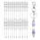 24pcs Beaded Keychains,DIY Blank Keychain Making Kit for Pendants DIY Handmade Gifts Silver 2