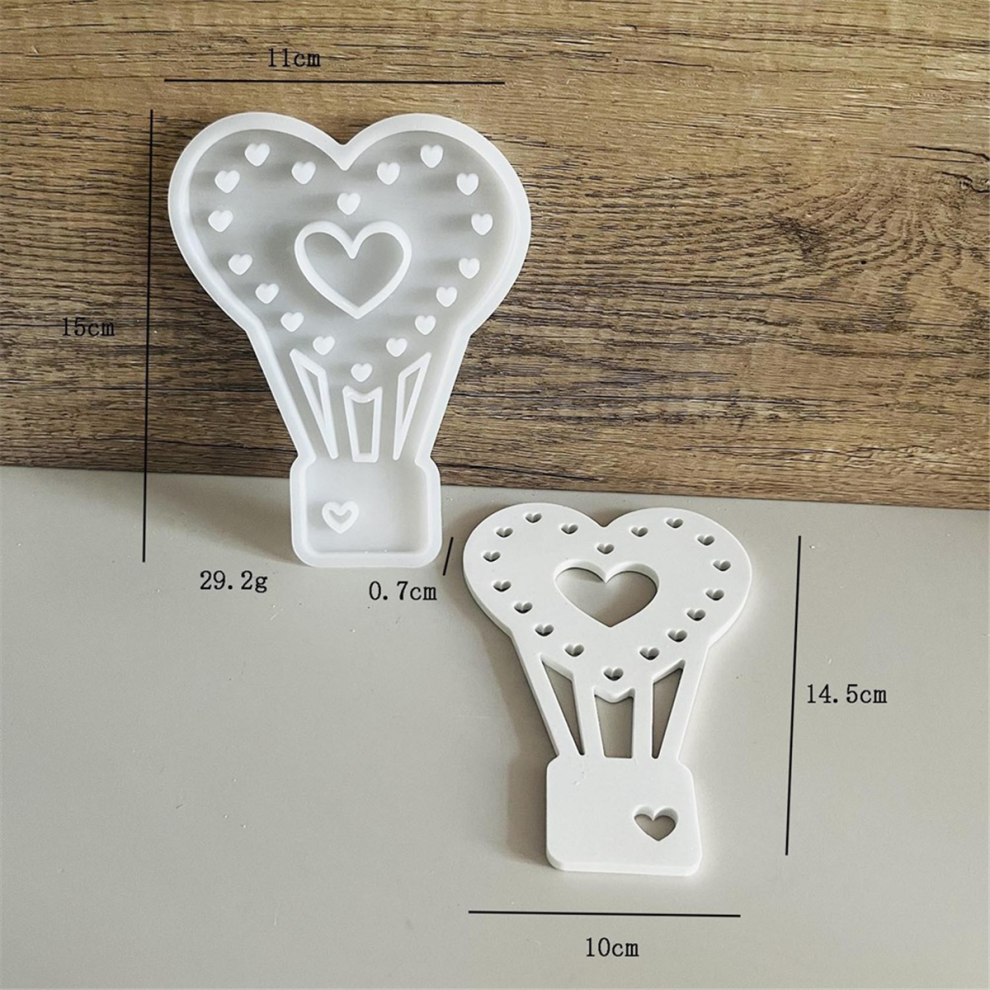 Saudism Hot Air Balloon Silicone Mold Gypsum Diy Xingxing Aixin House Decoration Tea Candle Holder Cement B