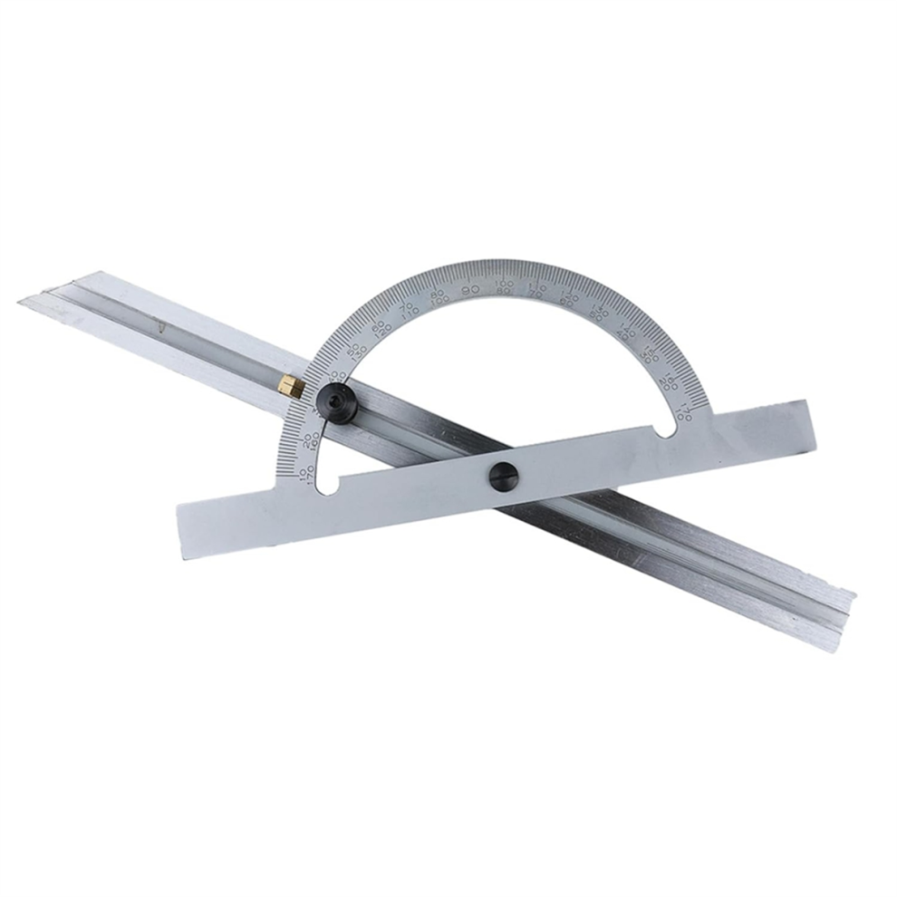 Carbon Steel Protractor 10-170 Degrees Ruler Adjustable Angles Woodworking Measure Tool 4851045578292
