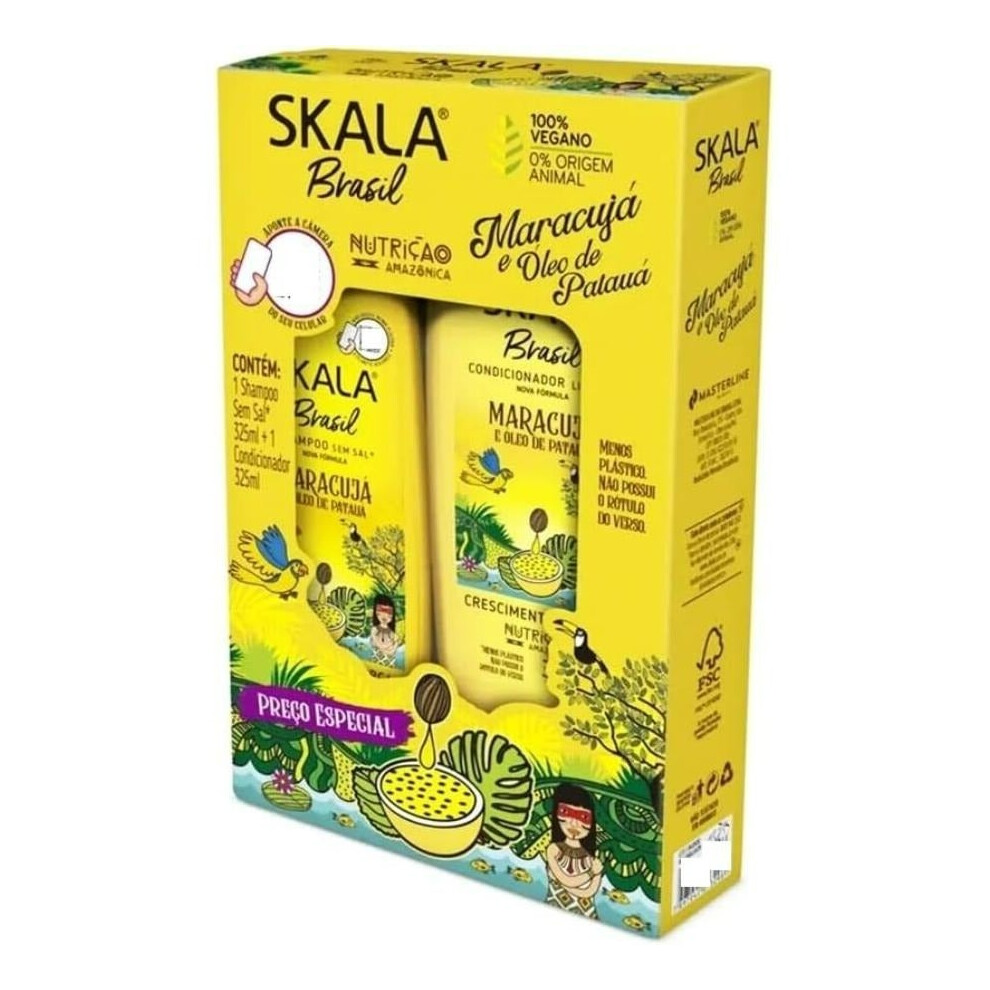 SKALA Maracuja Hair Shampoo & Conditioner Set |Nourishing Hair Care Duo - 2 x 325 MLâ