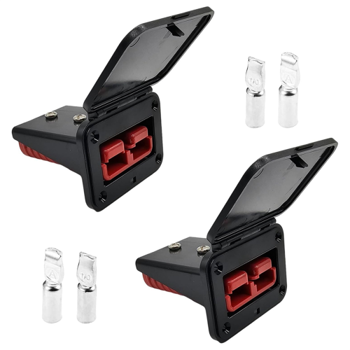 2PCS Plug Mounting Panel with Dust Cover, Base Cover,Compatible Anderson SB175 Series 50A 1