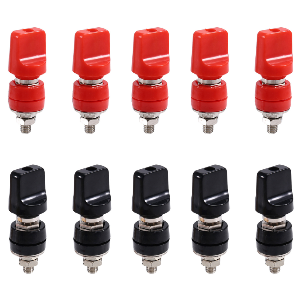 10Pcs 555B Current Binding 4Mm Post M6 Terminal Brass 4851045576342