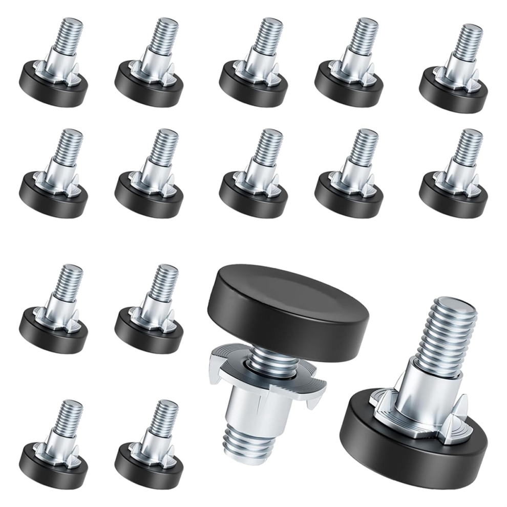1/4 Inch Thread Leveling Feet, 16 Pcs Furniture Levelers With -Nuts, Adjustable Feet Threaded Screw In 4851045582541