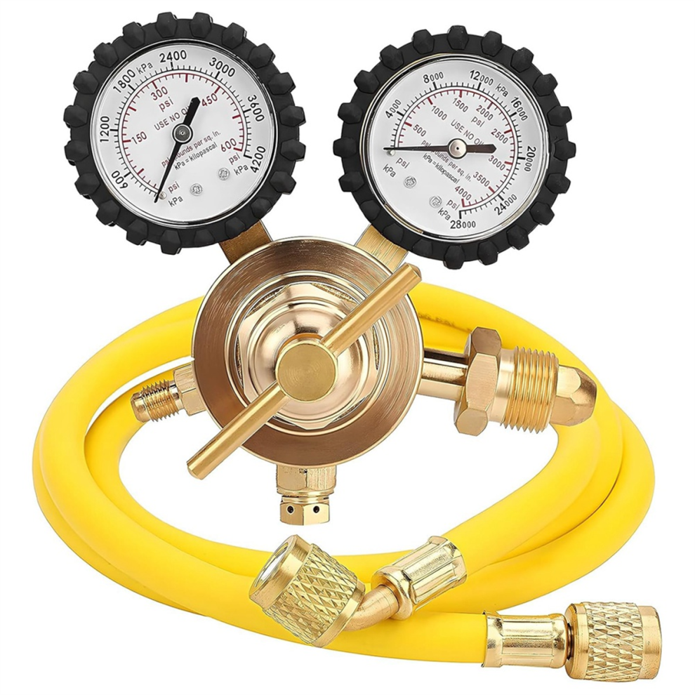 Nitrogen Regulator With 0-600 Psi Delivery Pressure,Hose Cga580 Inlet Connection And 1/4In Male Flare Outlet 4851045583609