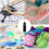 10Pcs Precision Tip Applicator Bottles Black Metal Needle Plastic Bottle 10ML 7