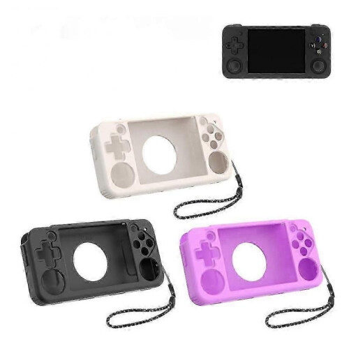 (Black) Handheld Game Console Silicone Protective Cover For ANBERNIC RG35XX 2