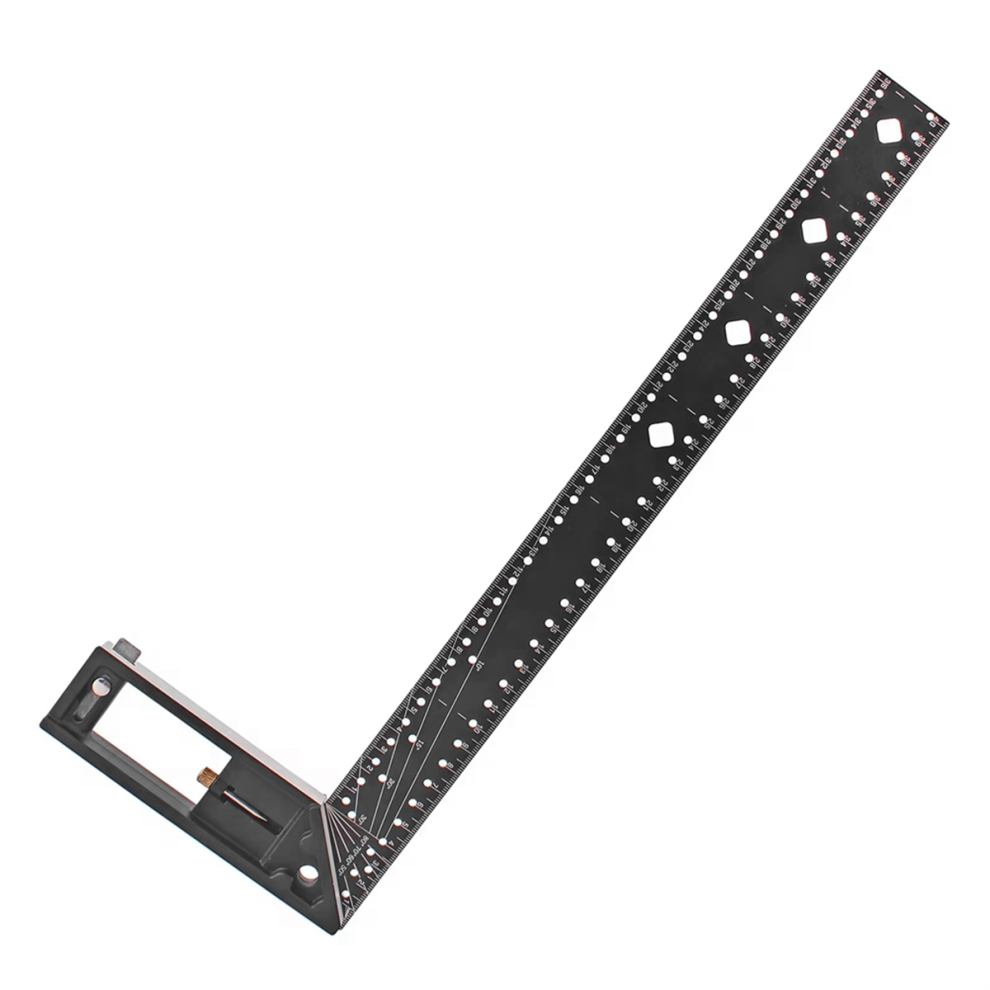 40Cm Precision Marking Right Angle Ruler 45/90 Degree Hole Industrial Scribe Gauge Woodworking 4851045585894