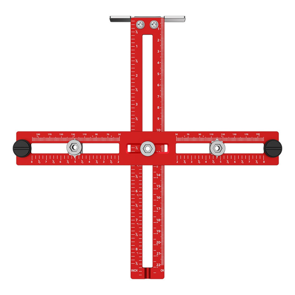 Metric/Inch Handle Template Jig Drill Guide Cabinet Knob Locator Drawer Installation Positioning Ruler 4851045585993