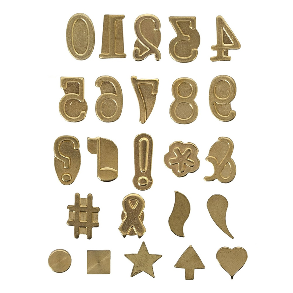 24-Piece Hot-Stamps Uppercase Alphabet Set For Branding And Personalization Of Wood 4851045586044