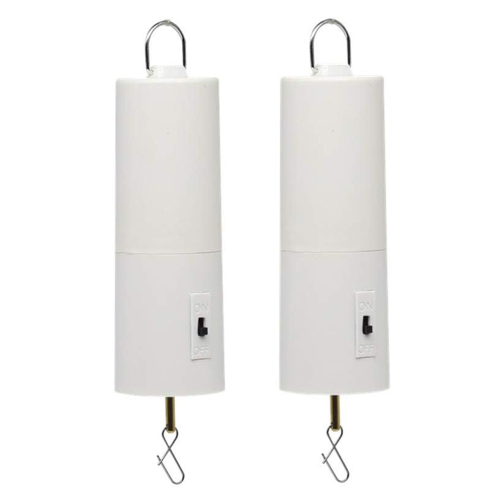 Saudism Wind Spinner Motor Battery Operated For Hanging Display Yard Spinners Outdoor Sculptures 2 Pack White