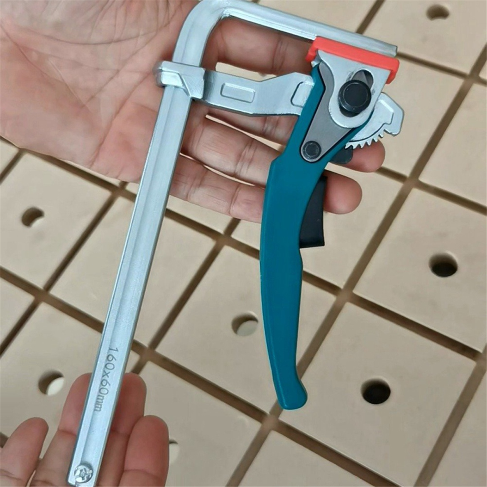 Cyan Handle Quick Ratchet Track Clamp Woodworking 160X60mm 4851045586198