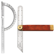 2Pcs Angle Protractor, T Bevel Finder with Wooden Handle Sliding T-Bevel Gauge for Carpenter