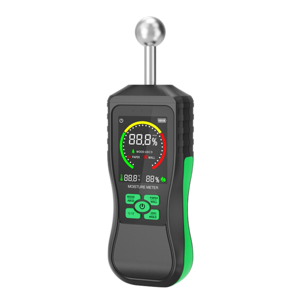 Digital Wood Moisture Meter Non-Contact Timber Damp Detector Hygrometer Alarm Humidity Tester Pinless 4851045590843