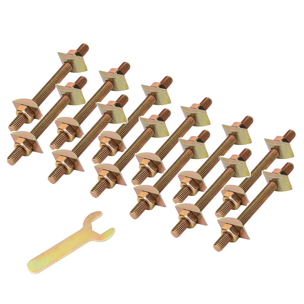 12Pcs Countertop Connector Bolts, M8x100mm Joint Fasteners, Furniture Fastening Connectors 4851045589786