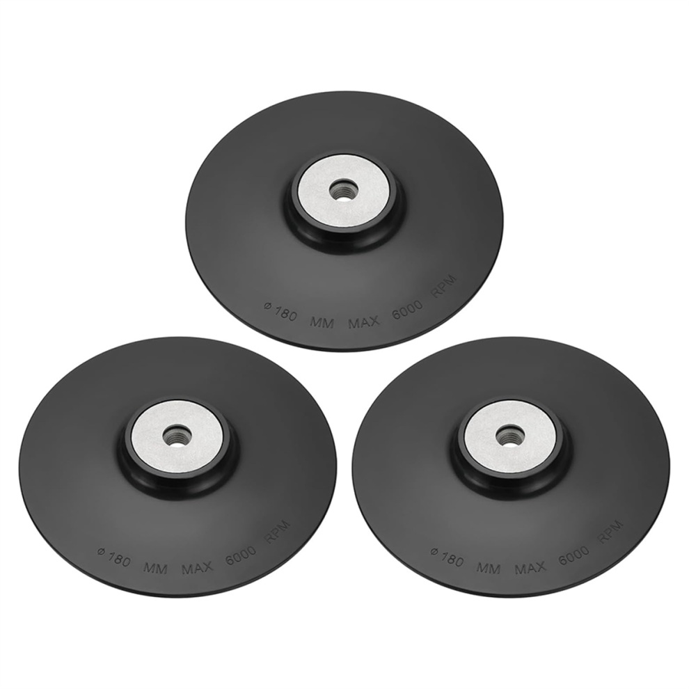 3Pcs Plastic Angle Grinder Backing Pad Compatible With M14 Internal Thread Disc Sander 180Mm Diameter 4851045589519