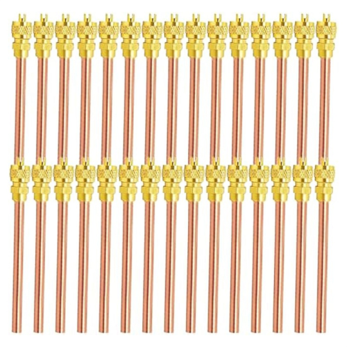 30Pcs Access Service Valve,Refrigerator Valves Kit, Stem Core AC Refrigeration Valve 1