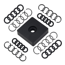 10Set 1/2in&10Set 3/8in Impact Retaining Ring Clip Friction Ring+ O-Ring,Retainer Lock Anvil Install Tool