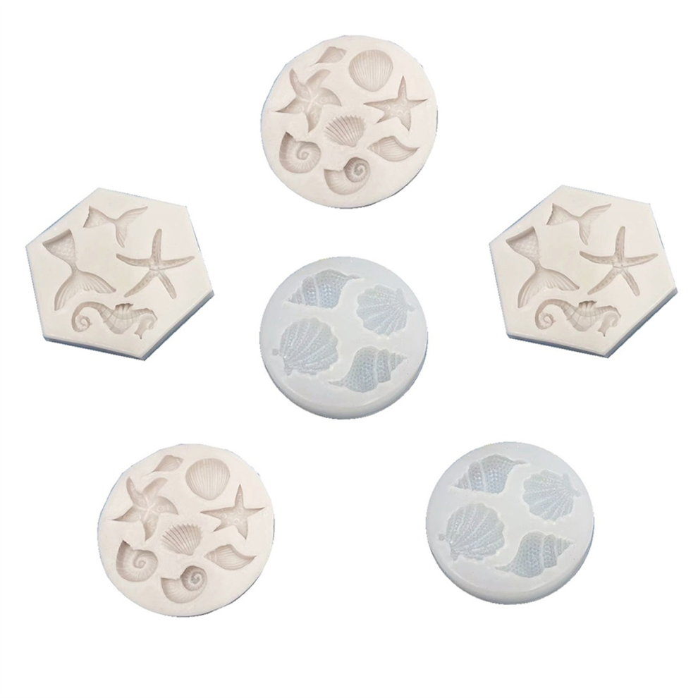 Saudism Diy Shellfish And Conch Silicone Mold Baking Cake Decoration Epoxy