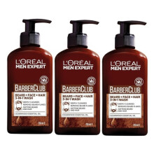 3x L'Oréal Men Expert Barber Club Beard FaceHair Wash 200ml Total Care