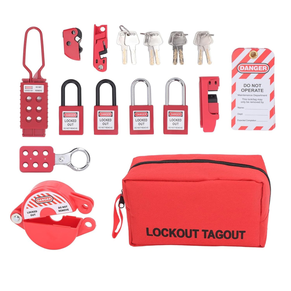 Lockout Tagout Kit, Electrical Safety Padlocks Kit Lockpicking For Mechanical Equipment 4851045594537
